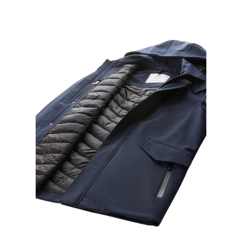 Woolrich Piumino lungo Piumino Uomo lungo in softshell Blu A23-WOOLRICHCFWOOU0792MRUT3496-3989-S - Francavilla Moda